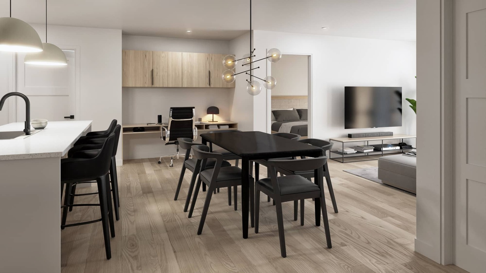 Rendu de l’espace de vie ouvert