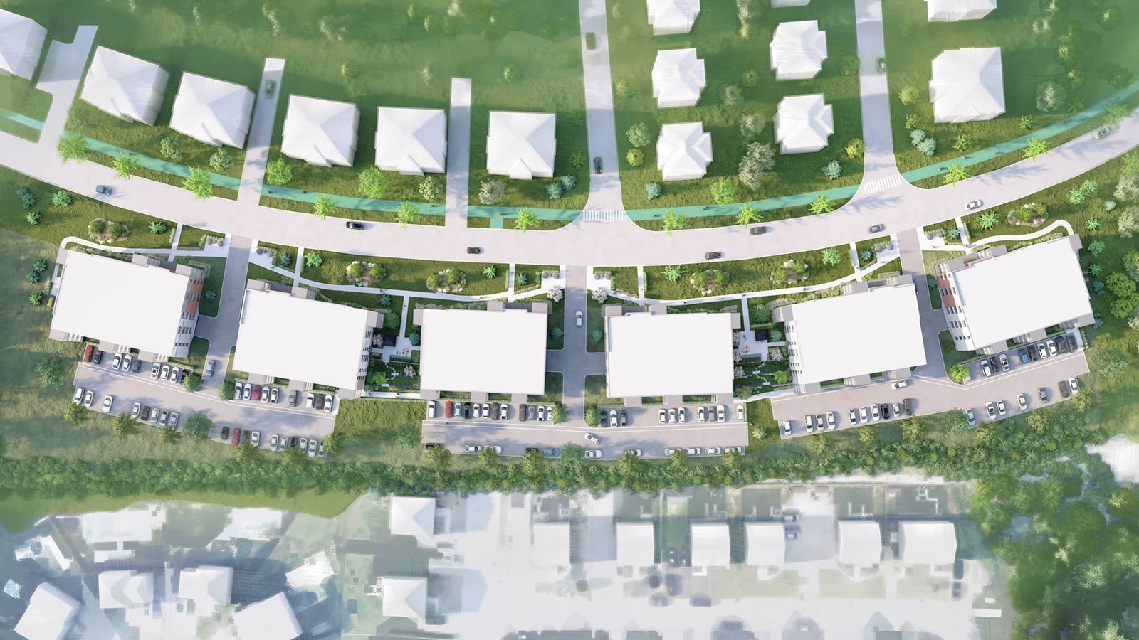 Rendu d’ensemble des bâtiments